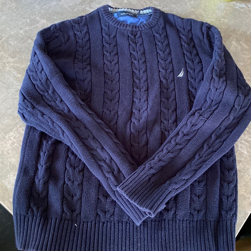 VINTAGE Nautica Grandpa Sweater Blue (navy)